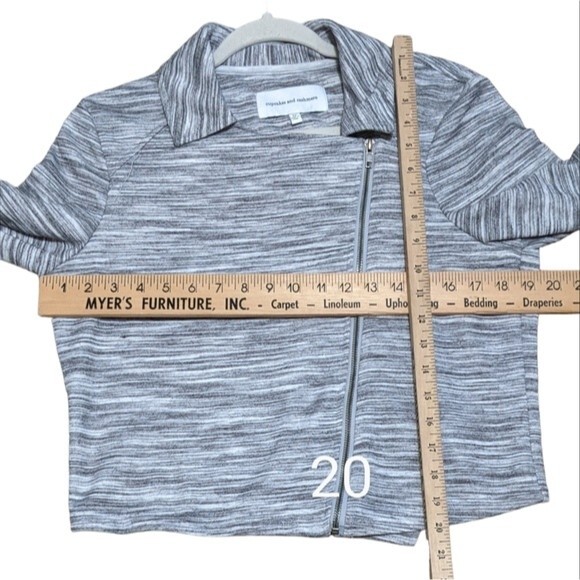 Cupcake and Cashmere McLaren gray marl moto asymmetric zip jacket size M - Picture 4 of 9